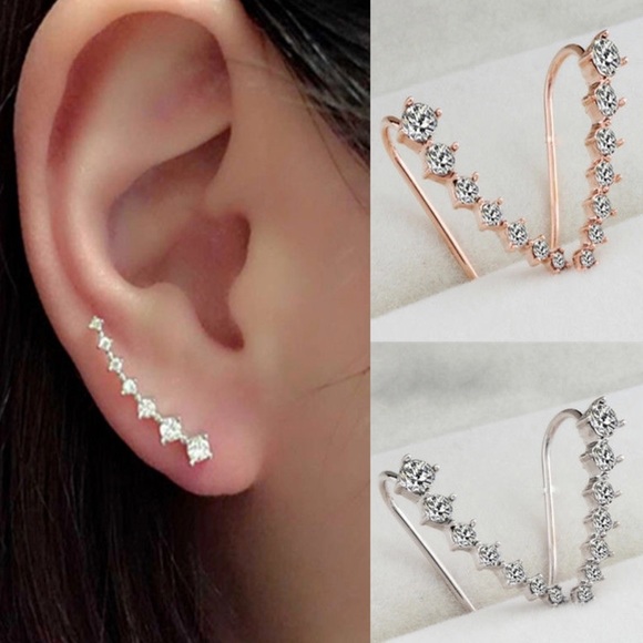 BESTSELLER ✨sparkling ear climbers earrings - Picture 3 of 4